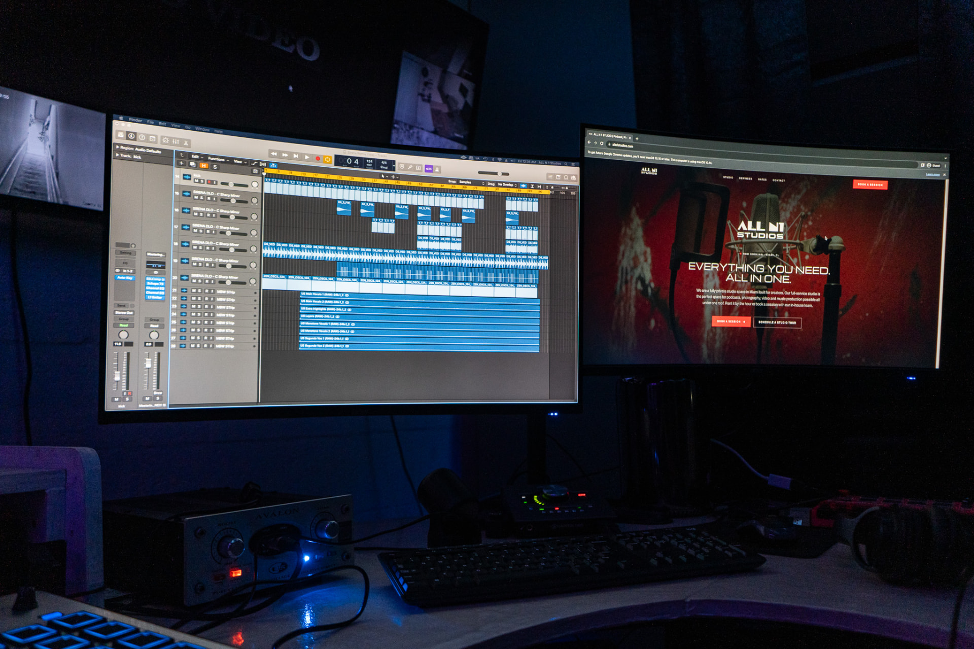 Studio B production monitors